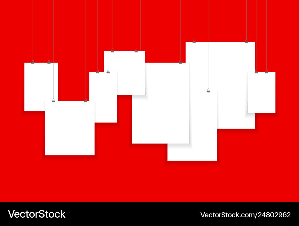 Paper hanging from string Paper hanging from string vector image