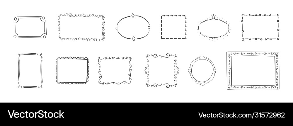 Retro Frames Sketch vector image
