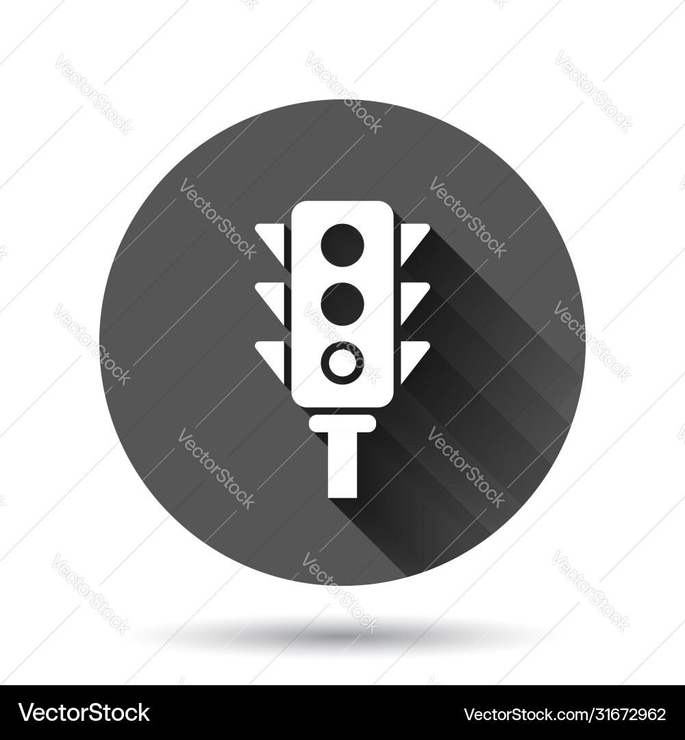 Semaphore icon in flat style traffic light Vector Image