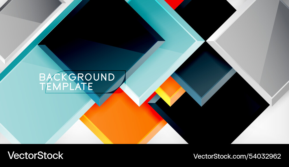 Square shape color abstract geometry Square shape color abstract geometry Vector Image