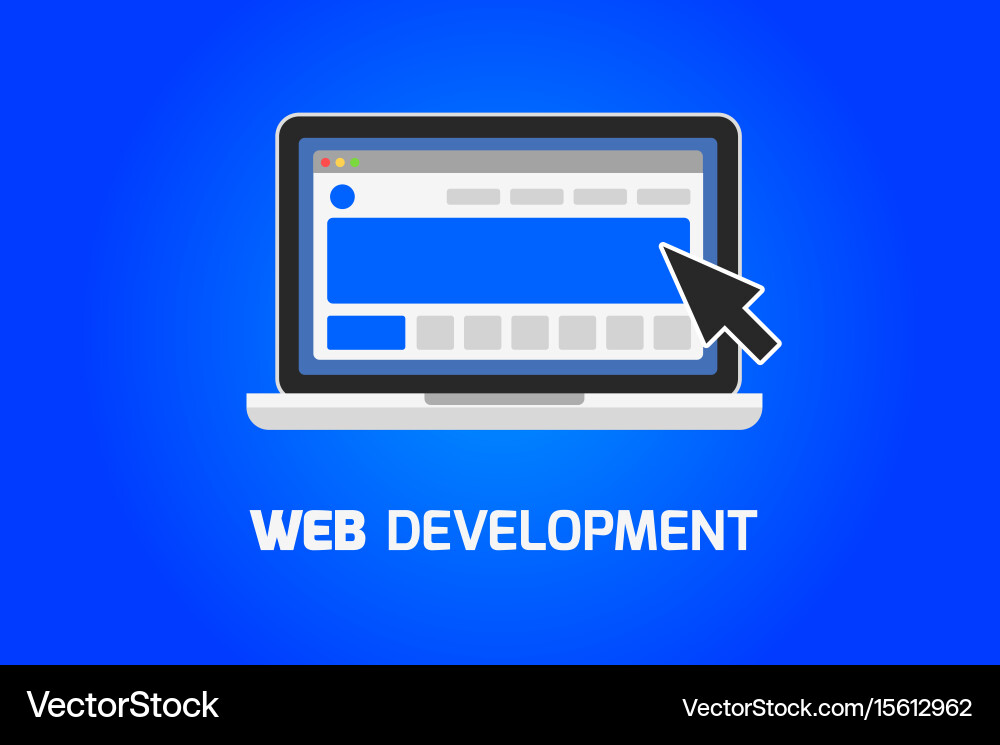 Web development laptop icon create website Vector Image