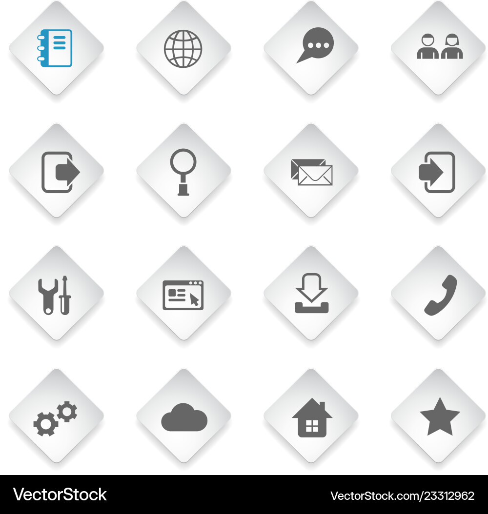 Web tools icon set vector image