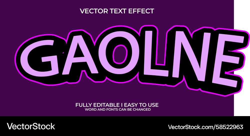 3D Text Effect - Editable Vector Image