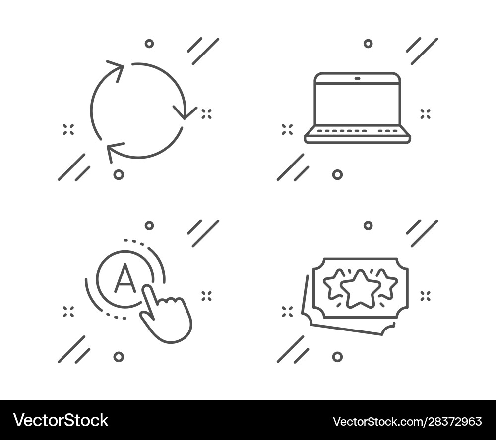 Ab testing notebook and recycling icons set Ab testing notebook and recycling icons set vector image
