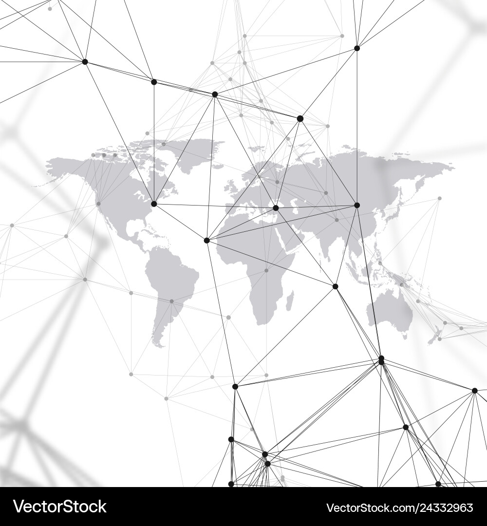 Abstract futuristic network shapes high tech Abstract futuristic network shapes high tech vector image