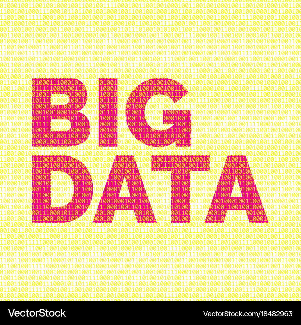 Big Data Binary Code Backdrop vector image
