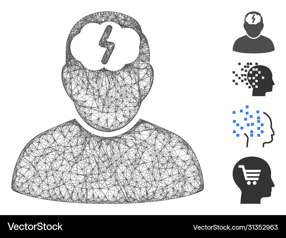Brainstorm web mesh Vector Image