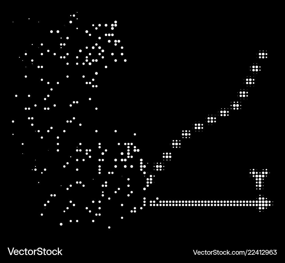 Bright dissolving dotted halftone function Bright dissolving dotted halftone function vector image