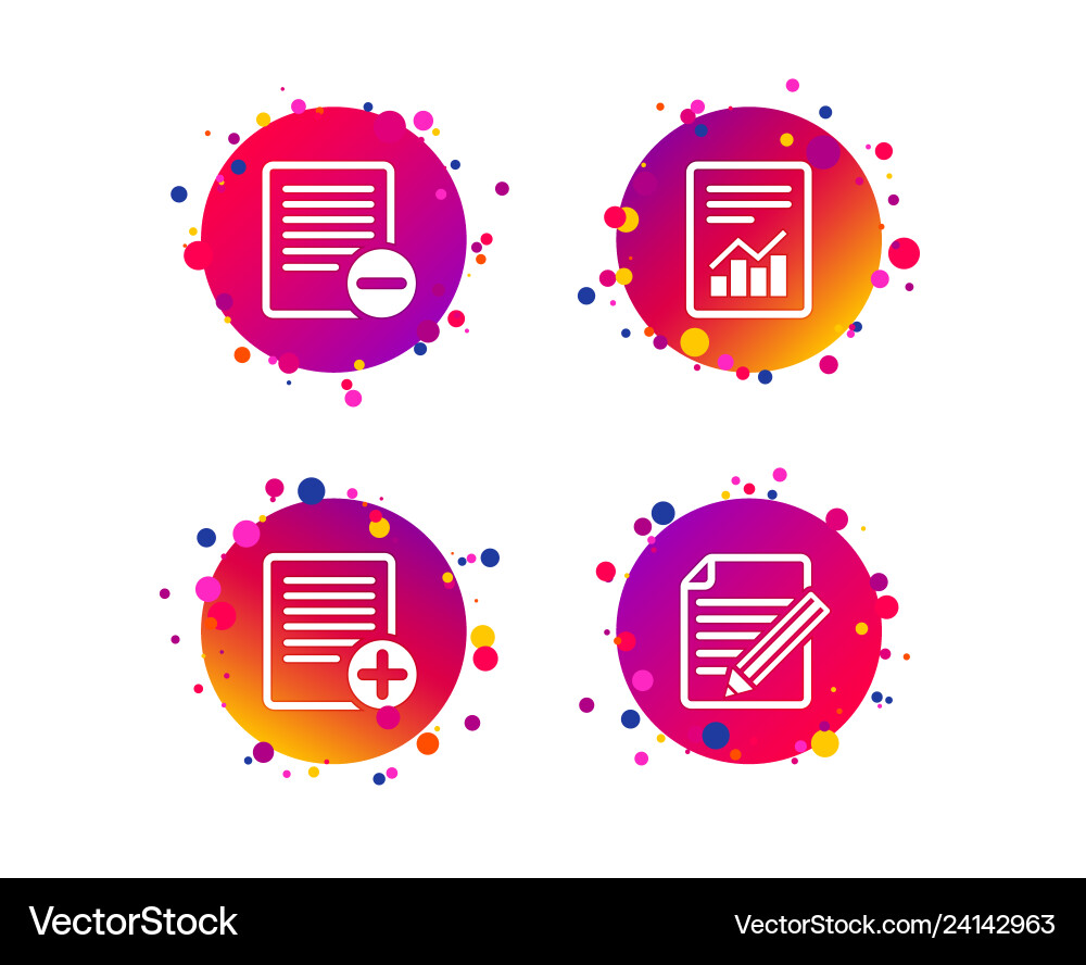 Document icons file with chart graph Document icons file with chart graph vector image