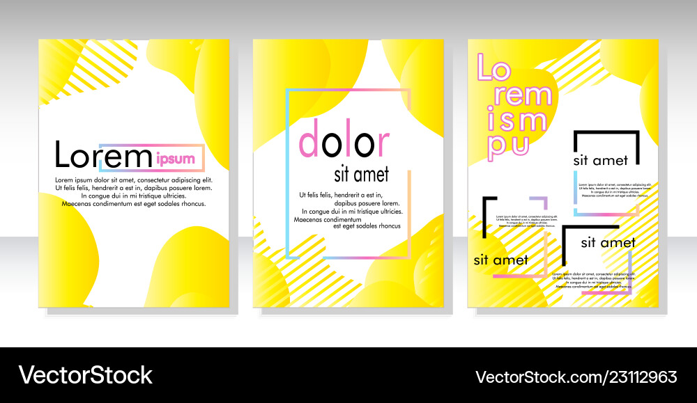 Dynamic style banner design set with fluid Dynamic style banner design set with fluid vector image