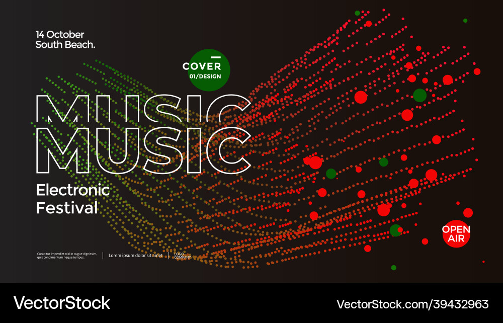 Electro-Musik Festplakat mit abstraktem Teilchen Electro-Musik Festplakat mit abstraktem Teilchen vektorbild