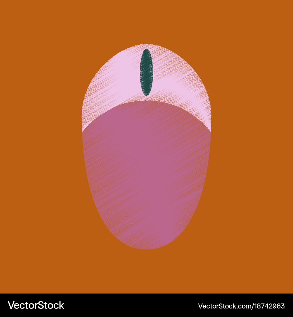 Flat shading style icon computer mouse vector image