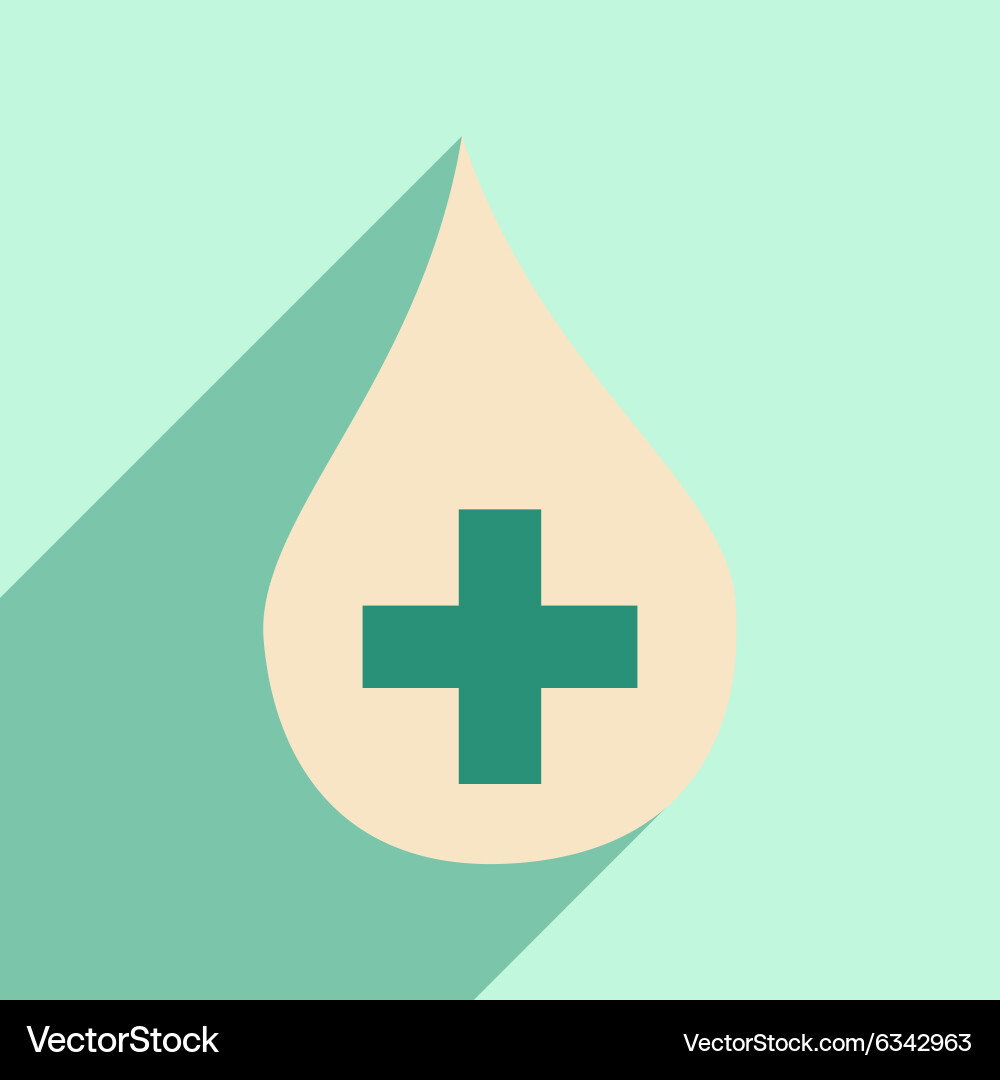 Flat with shadow icon and mobile application drop vector image