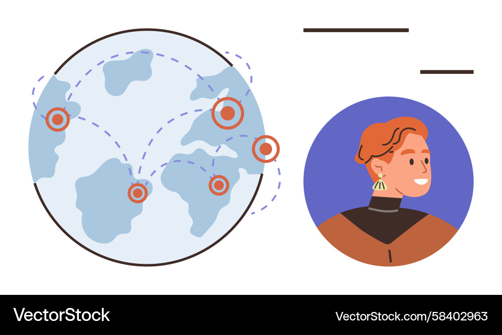 Global Networking & Connection Vector Image