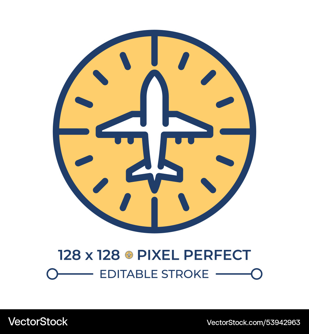 Heading indicator rgb color icon Heading indicator rgb color icon vector image