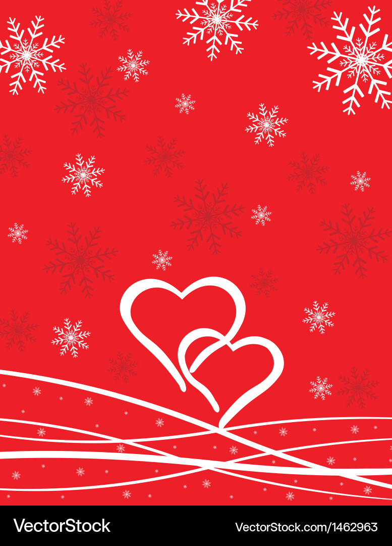 Heart and Snowflake Pattern vector image