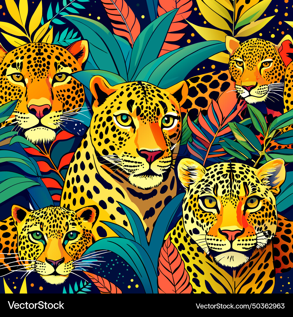Leopard pattern design for fabric print paper Vector Image
