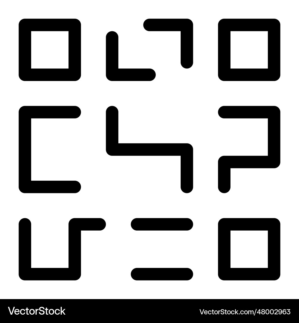 Qr code a barcode with various information Vector Image