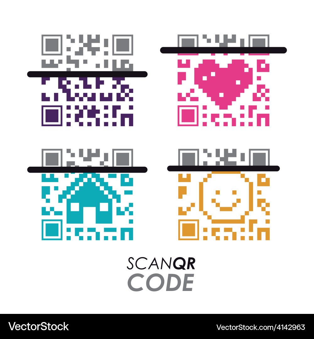Qr-Code-Design scannen Vektorbild