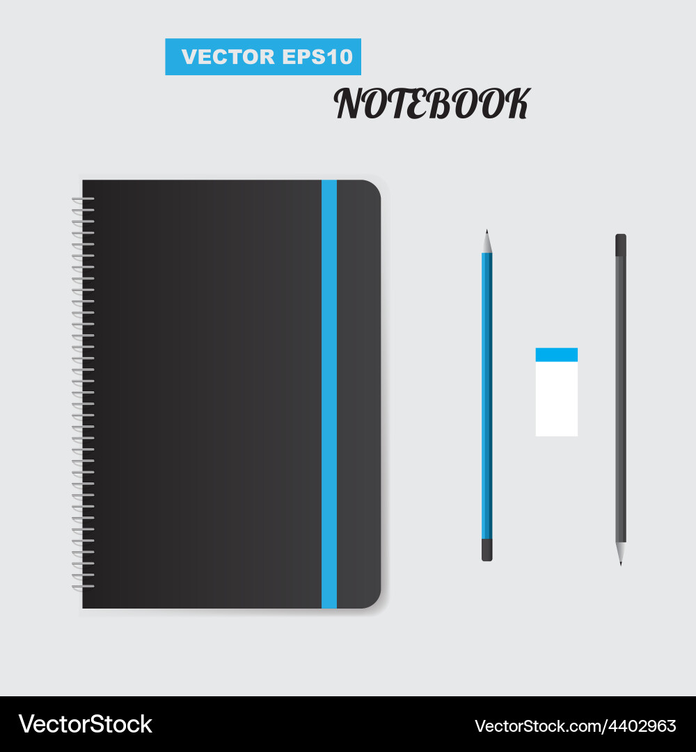 Realistic spiral notepad notebook Vector Image