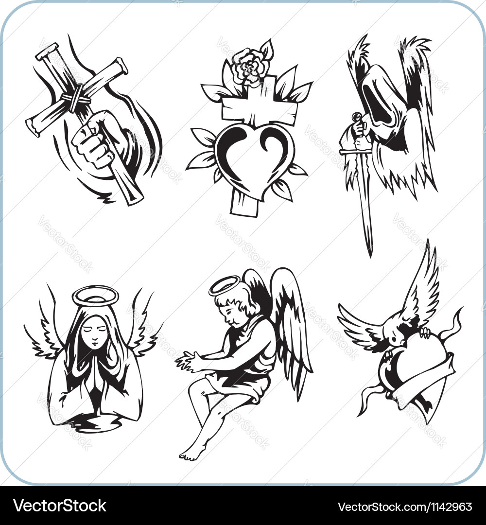 Religious Symbol Collection Vector Image