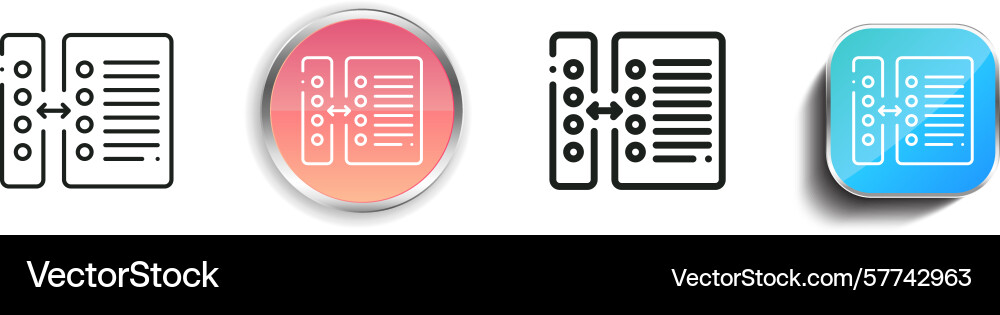 Responsive Symbol dünn linear regelmäßig und Taste Responsive Symbol dünn linear regelmäßig und Taste vektorbild