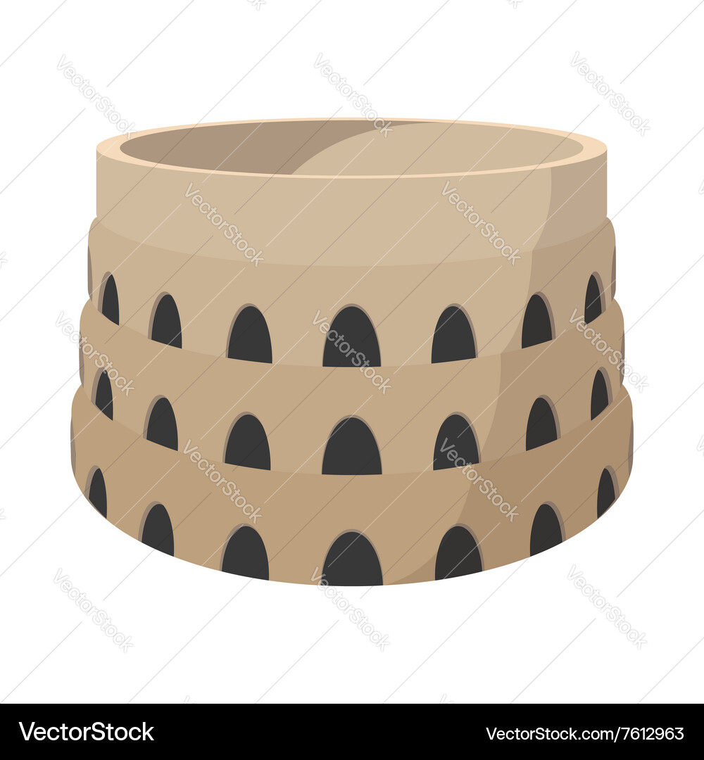 Roman colosseum cartoon icon Vector Image