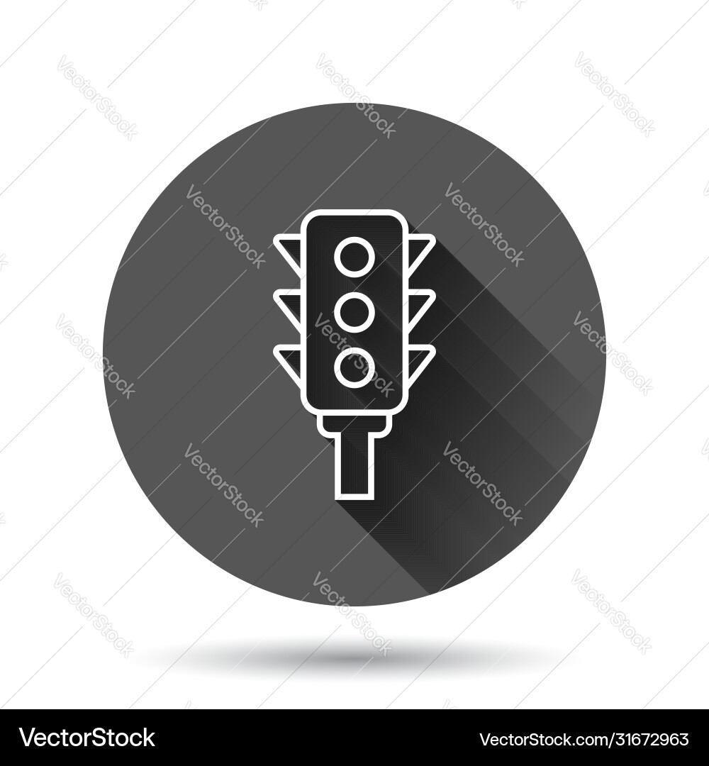 Semaphore icon in flat style traffic light vector image