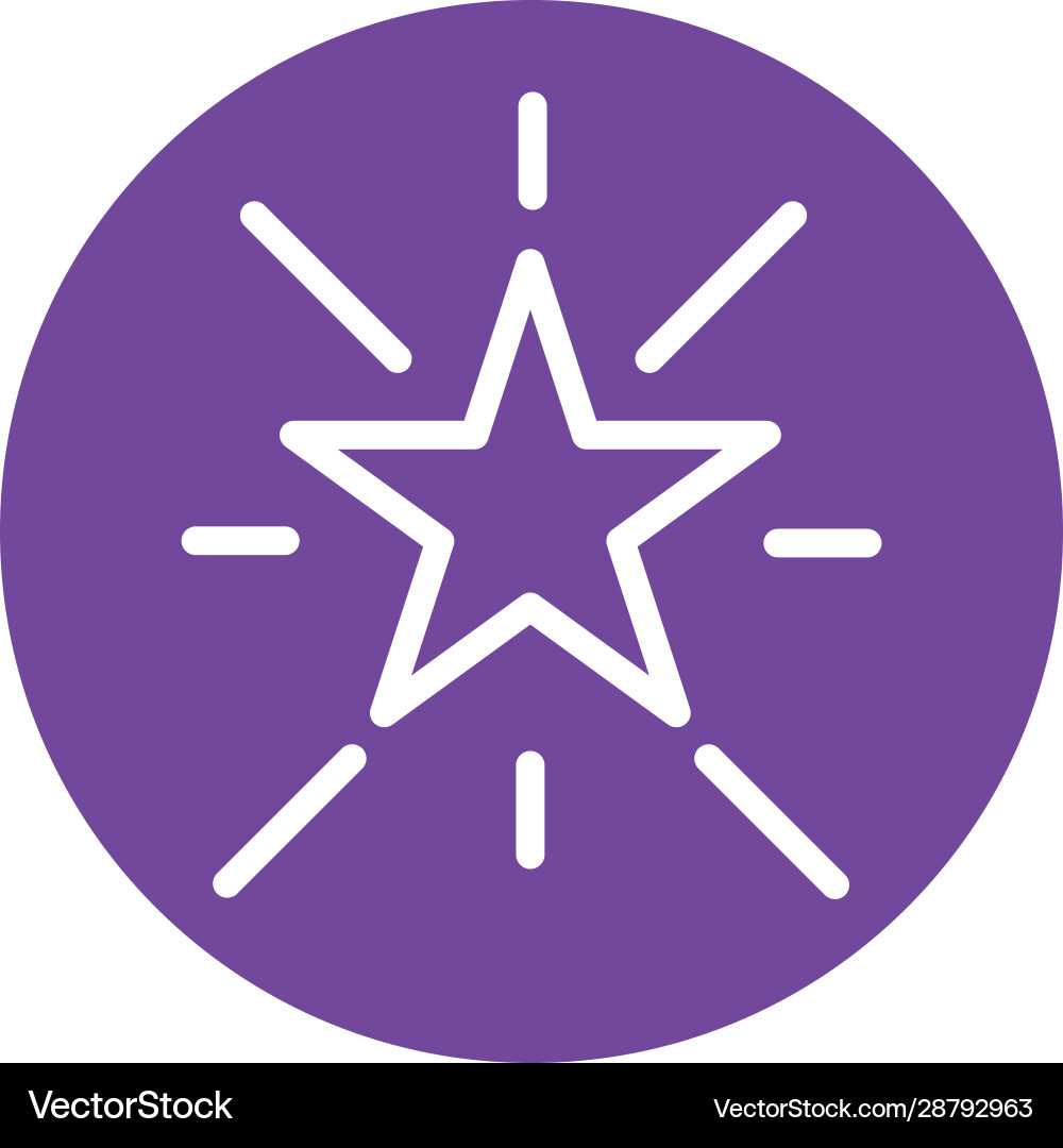 Star five pointed block style icon vector image