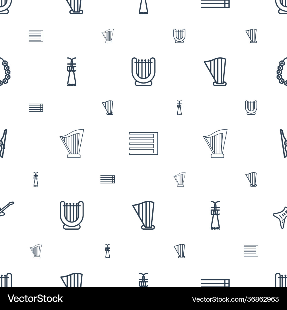 String icons pattern seamless white background vector image
