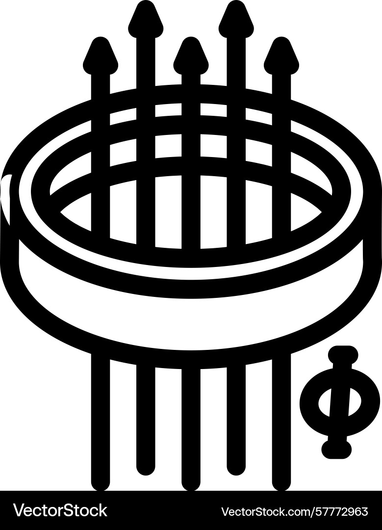 Superleitende Schleife Quantencomputerzeilen-Symbol Superleitende Schleife Quantencomputerzeilen-Symbol vektorbild