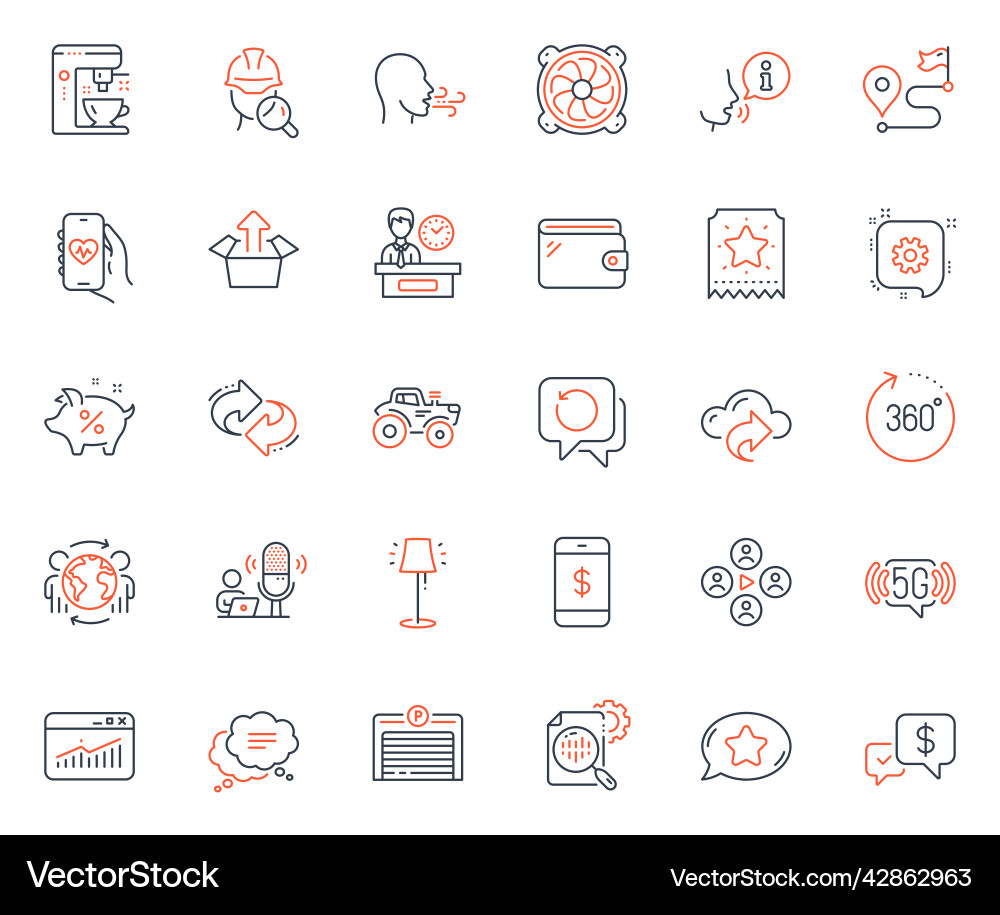 Technology icons set included icon as computer Technology icons set included icon as computer Vector Image