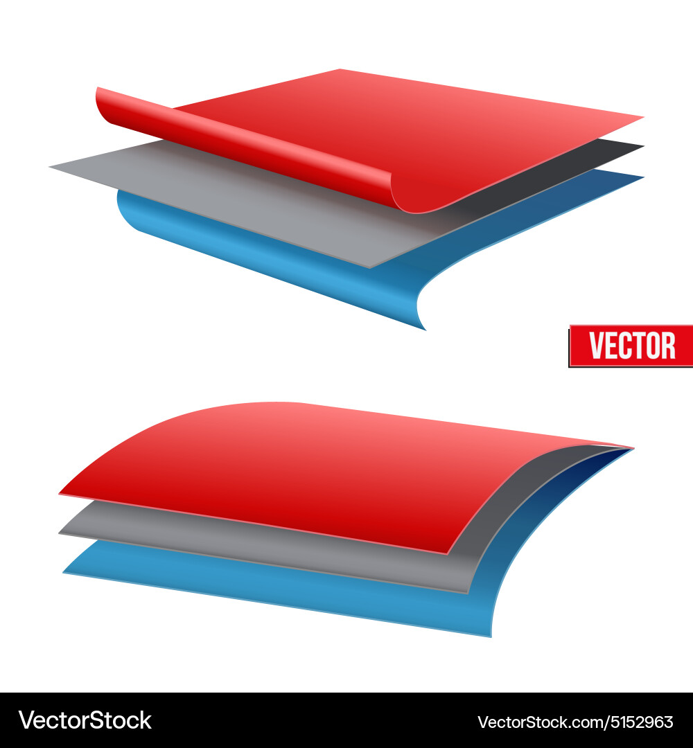 Three Layer Fabric Structure vector image