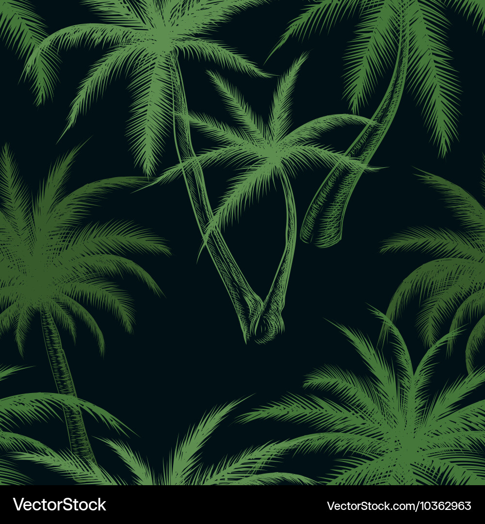 Tropical Palm Leaf Pattern vector image
