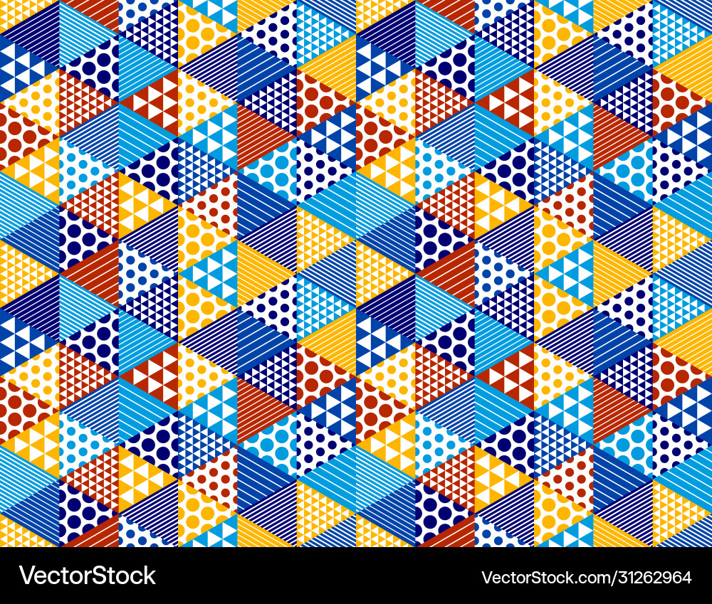 3d cubes seamless pattern background rhombus Vector Image