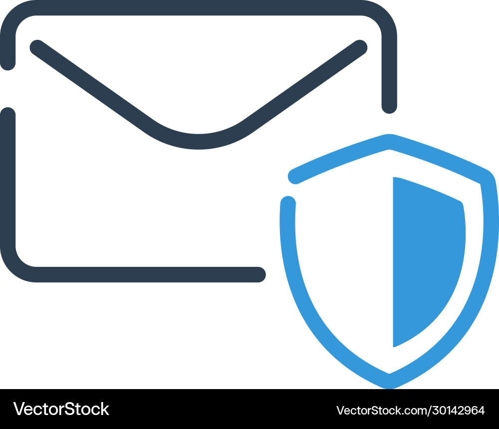 Art line secure mail and message flat style vector image
