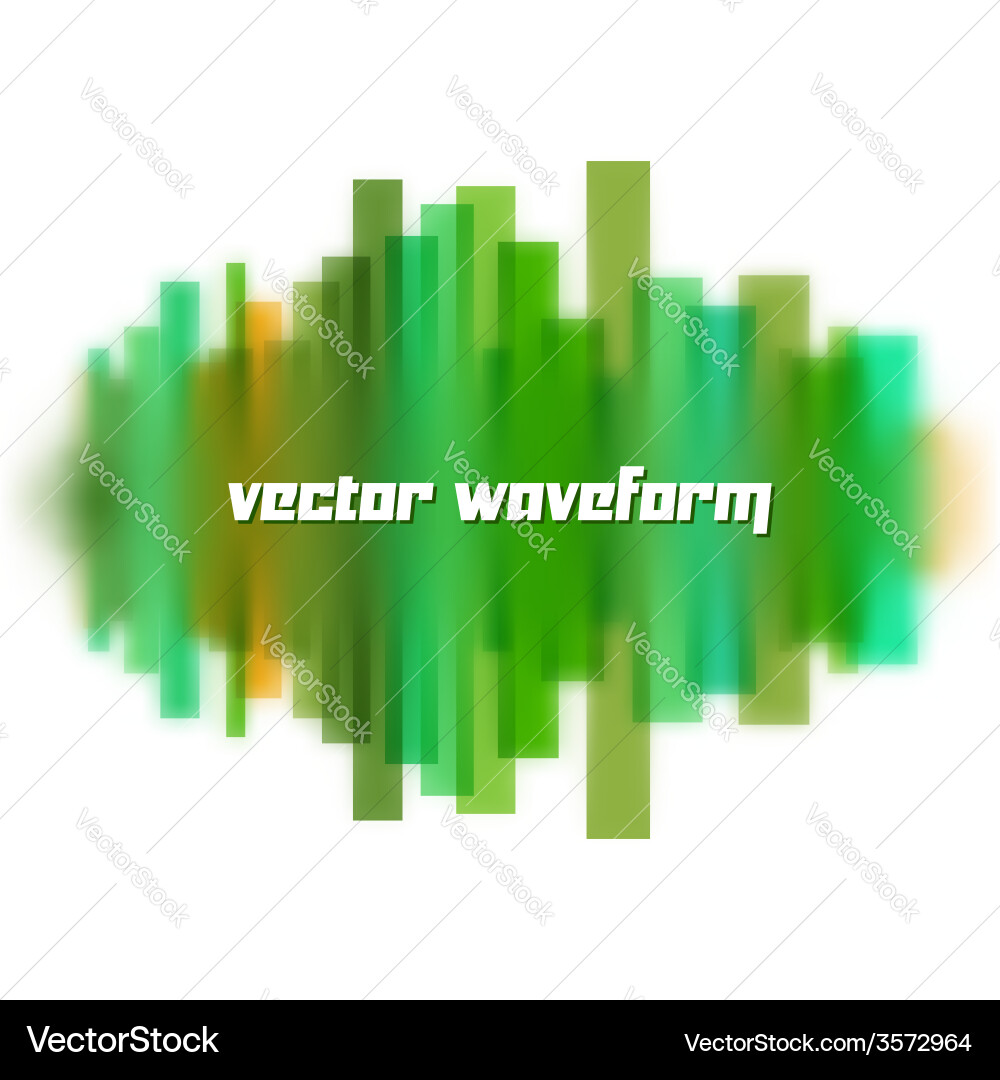 Blurred waveform made of lines Vector Image