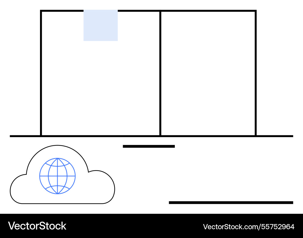 Cloud-based global network for seamless data Cloud-based global network for seamless data Vector Image