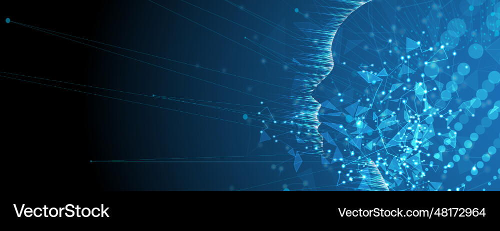 Conceptual technology of artificial intelligence Conceptual technology of artificial intelligence vector image