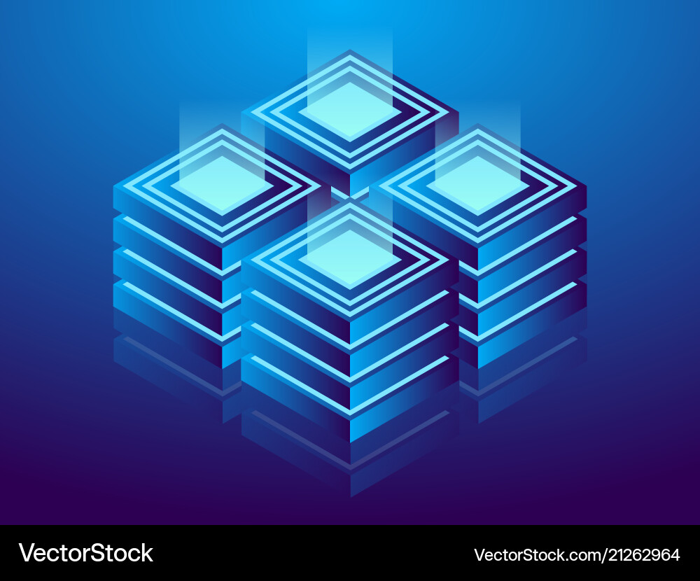 Cryptocurrency and blockchain Cryptocurrency and blockchain vector image