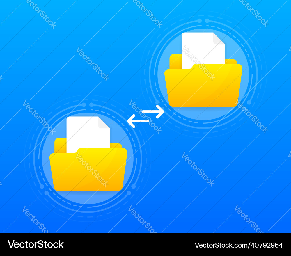 File transfer encrypted form concept for remote File transfer encrypted form concept for remote vector image