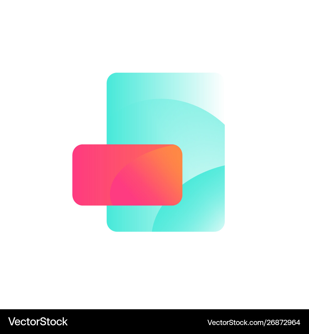 Format icon layout design gradient flat style Format icon layout design gradient flat style Vector Image