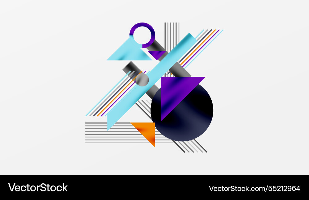 Geometric background showcasing sharp lines vector image