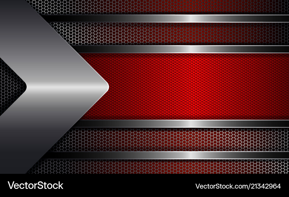 Geometric design with a red frame shiny edging vector image