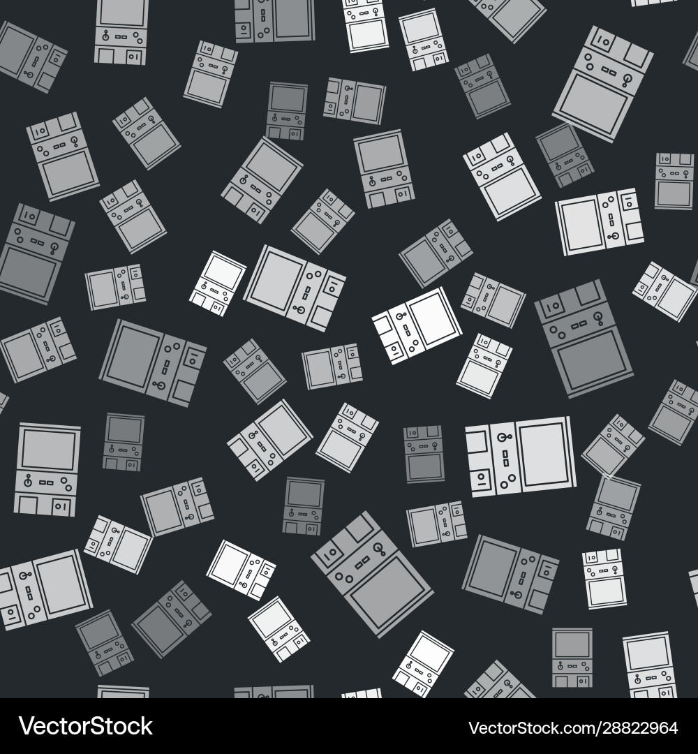 Grey retro arcade game machine icon isolated Vector Image
