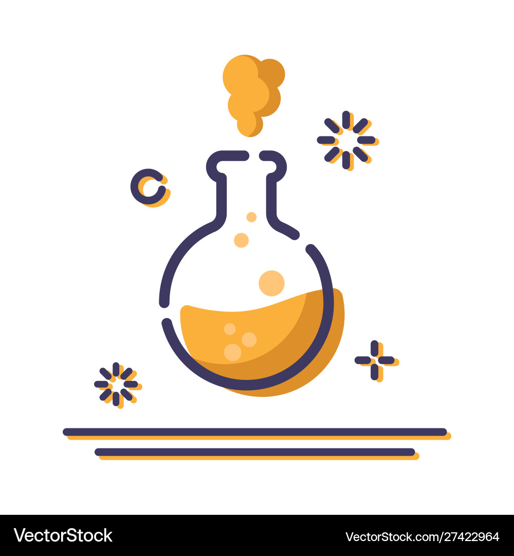 Laboratory flasks icon set Vector Image