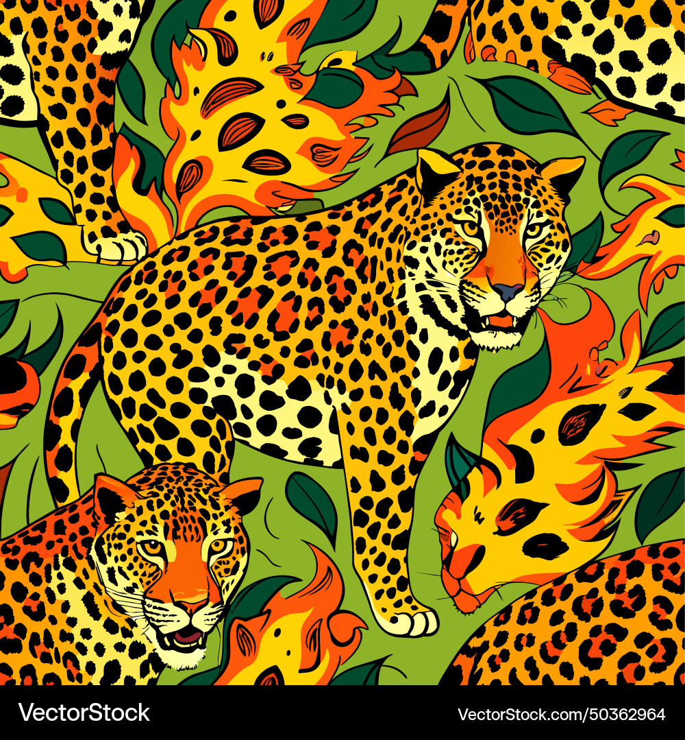 Leopard pattern design for fabric print paper Vector Image