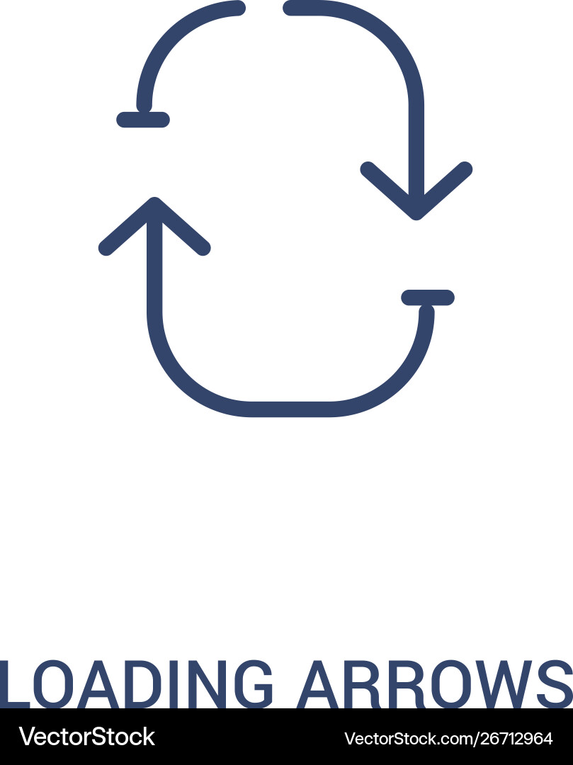 Loading arrows concept 2 colored icon simple line Loading arrows concept 2 colored icon simple line vector image
