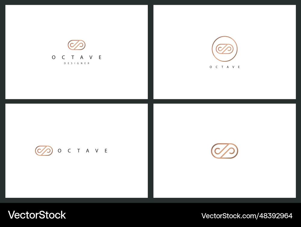 Minimalistic line logo design set template Vector Image