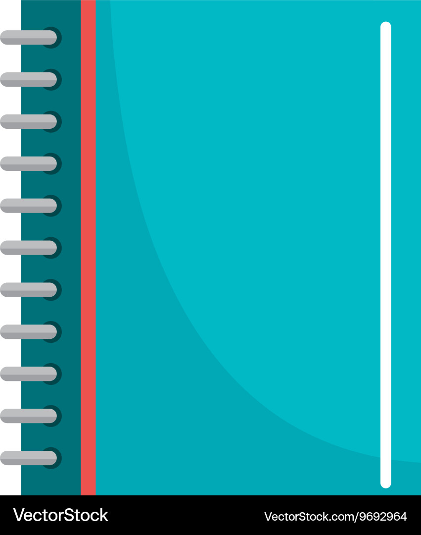 Notepad ot notebook isolated flat icon Vector Image